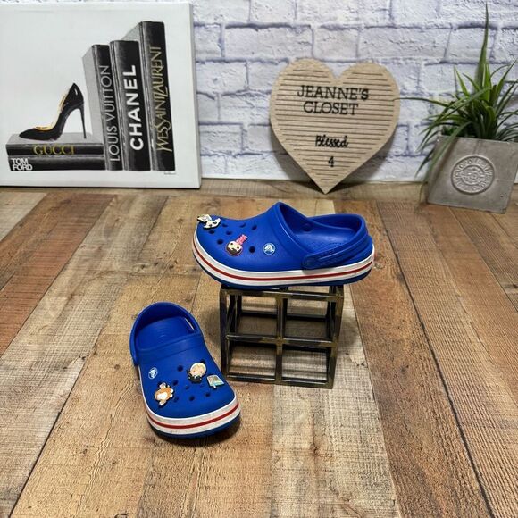 Crocs Kid's Unisex Crocband Clog Blue Bolt Croslite US Kid's J 3 - Picture 1 of 13